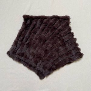 NWOT Genuine Rabbit Fur Shoulder Wrap - Brown